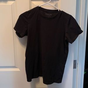 Everlane basic crew neck tee - black, md